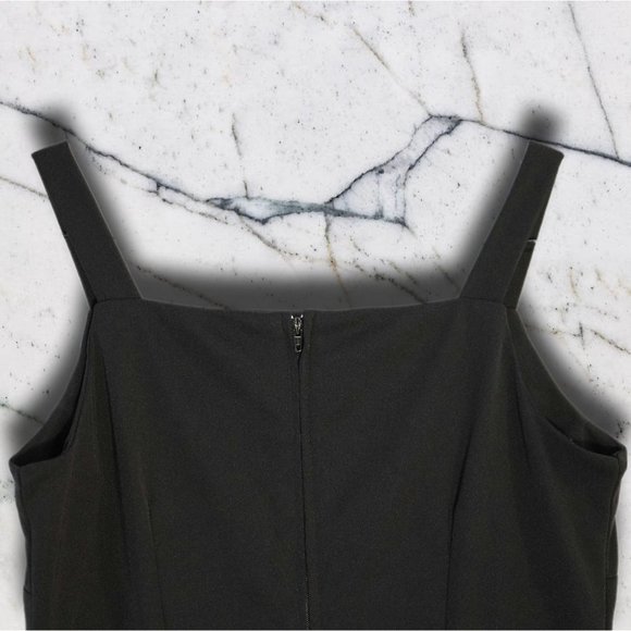 Square Neck Little Black Dress  Y2k 90's Grunge sz 5/6 - Picture 5 of 6